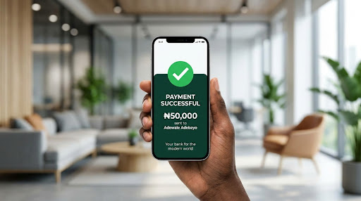 CheckoutPay payment success on mobile — Nigerian business professional